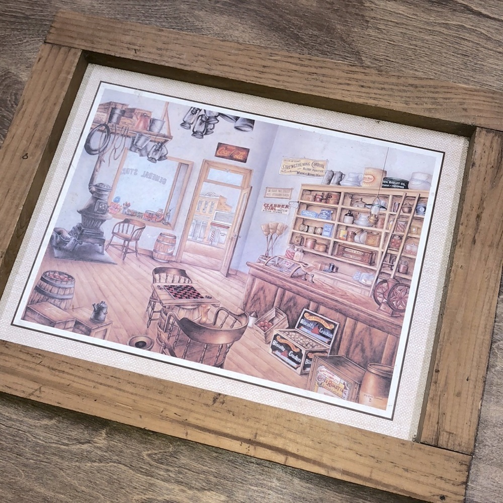 Cabin style country farmhouse art print